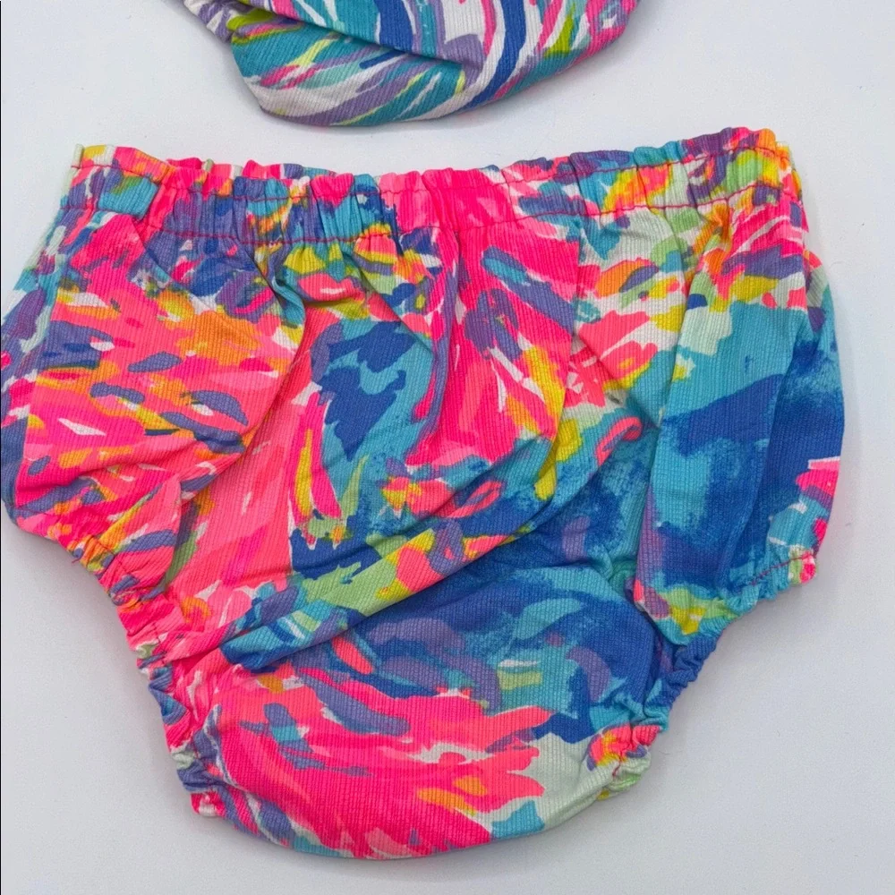 NWOT 2PC Lilly Pulitzer Vibrant Neon Infant 12-18M Diaper Covers